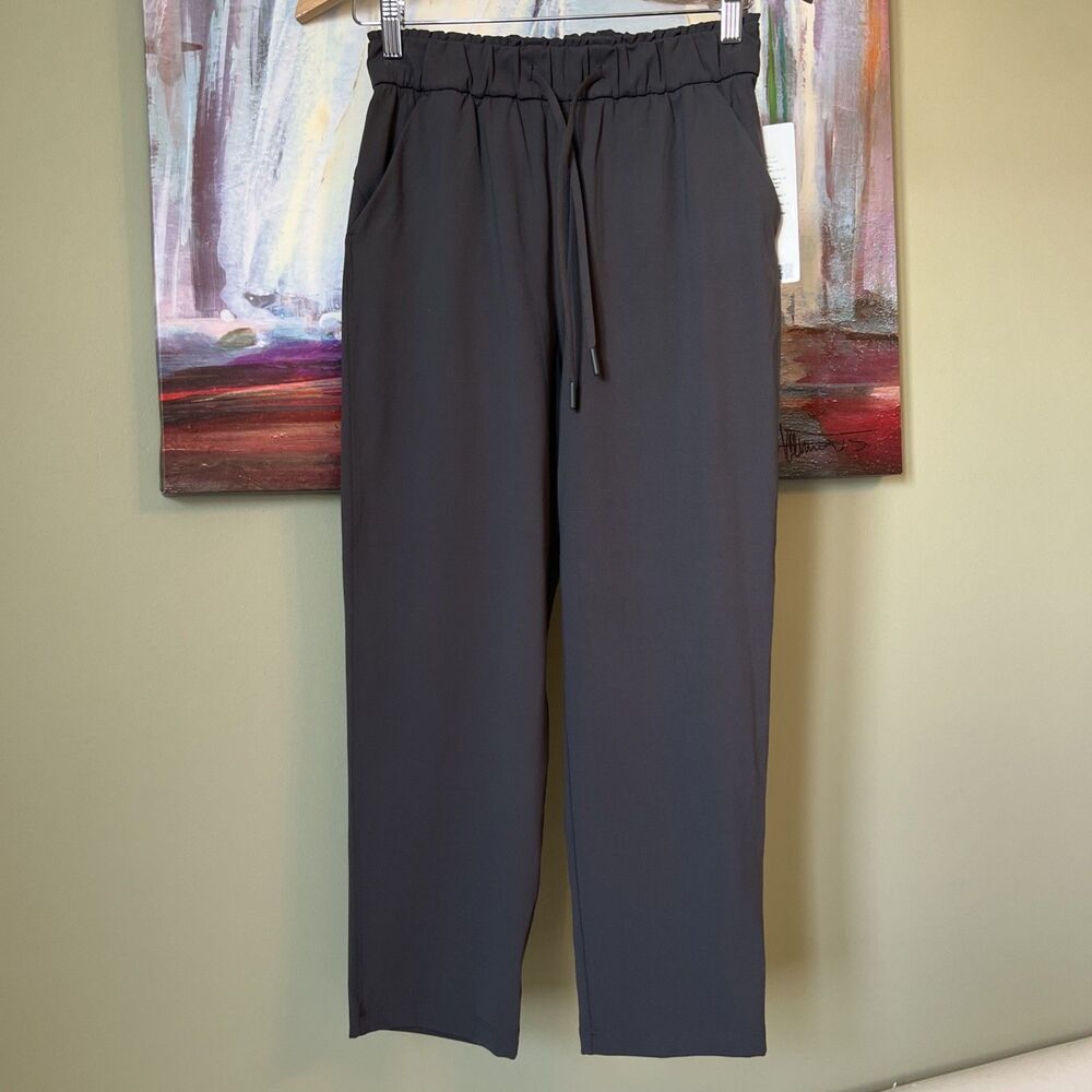 Lululemon Keep Moving Crop Pants Sz 4 Gray High Rise Jogger Trouser NWT